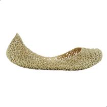 Sapatilha Mini Melissa Campana Papel Infantil Dourado Glitter