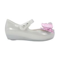 Sapatilha Mini Melissa Ultragirl Fly Baby Branco Perolado/Rosa