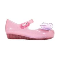 Sapatilha Mini Melissa Ultragirl Fly Baby Rosa Glitter