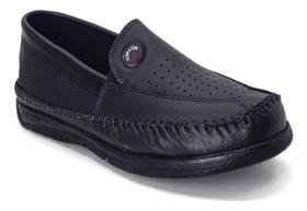 Sapatilha Mocassim ABC Confortável Couro Legitimo Masculino 120 (64735)
