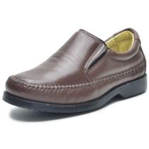 Sapatilha Mocassim Casual Couro Legítimo Cla Cle - Chocolate - 165