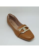 Sapatilha Mocassim Feminina Enfeite Dourado Elegante