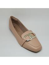 Sapatilha Mocassim Feminina Enfeite Dourado Elegante