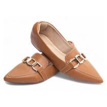 Sapatilha Mocassim Feminino Bico Fino Caramelo 156B