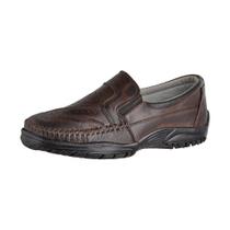 Sapatilha Mocassim Masculina Couro Legítimo Framay - 4002 - Café