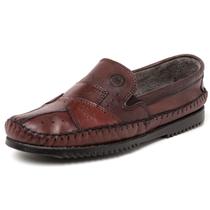 Sapatilha Mocassim Masculino 100 Couro Bovino Café