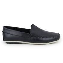 sapatilha mocassim masculino couro sola branca