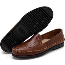 Sapatilha Mocassim Masculino Em Couro Legítimo Confortável