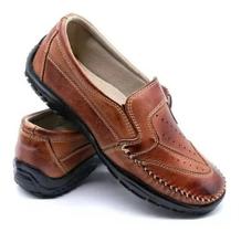 Sapatilha Mocassim Masculino em Couro Legitimo Super Conforto