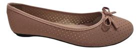 Sapatilha Moleca Bico Redondo Detalhe de Laço Nobuck Micro Perfuros Feminino 5726.115 (64025) Sapatilha Moleca Bico Redondo Detalhe de Laço Nobuck Micro Perfuros Feminino 5726.115 (64025)
