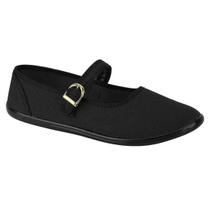 Sapatilha Moleca Comfort Boneca Classica Lona Feminina Preto