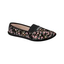 Sapatilha Moleca de Brim 520.59 Multi Preto Floral