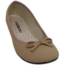Sapatilha Moleca Feminina Laço Nobuck Microperfuros