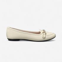 Sapatilha Moleca Feminina Slipper Off White