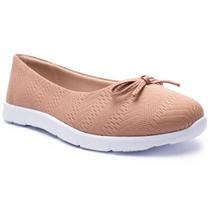 Sapatilha Moleca Laço Flatform Tecido Orion-Nude Sapatilha Moleca Laço Flatform Tecido Orion-Nude