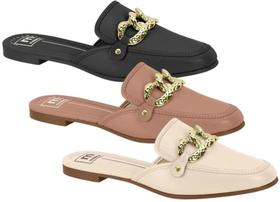 Sapatilha Moleca Mule Feminino Social Napa Com Corrente 5722.118 Original