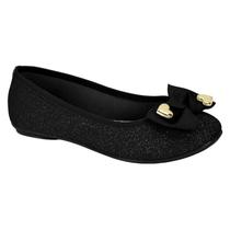 Sapatilha Molekinha Glitter Laço Infantil Menina