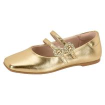 Sapatilha Molekinha Metalizada Fivela Com Strass - 2548.210.14710 Sapatilha Molekinha Metalizada Fivela Com Strass - 2548.210.14710