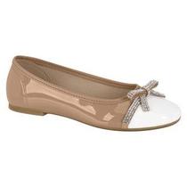 Sapatilha Molekinha Nude/Branco Ref: 2555.104 Sapatilha Molekinha Nude/Branco Ref: 2555.104