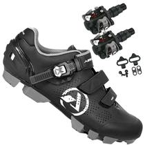 Sapatilha Mtb Ciclismo Absolute Nova Wild Preta + Pedal Wellgo M919