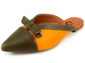 Sapatilha Mule Cs Army Carnelian Laço Verde Militar Sapatilha Mule Cs Army Carnelian Laço Verde Militar