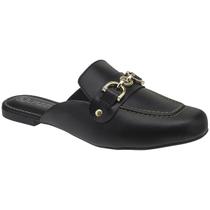 Sapatilha Mule Feminino Napa Soft Bico Quadrado Loafer Confortável