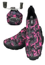 Sapatilha Náutica Antiderrapante Pesca Bike Mergulho + Capa Molinete Carretilha Preto/Rosa Sapatilha Náutica Antiderrapante Pesca Bike Mergulho + Capa Molinete Carretilha Preto/Rosa