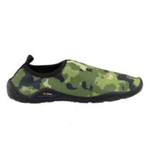 Sapatilha Náutica Verde Camuflada Antiderrapante Para Escoteiros Trilhas Cachoeiras Esportiva