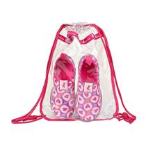 Sapatilha Neoprene Aquática Menina Calce Fácil Com Bolsa Colorido/Coração Gatatuya