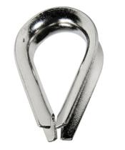 Sapatilha p/ Amarração de Cabos 10mm em Aço Inox - 56x36 Sapatilha p/ Amarração de Cabos 10mm em Aço Inox - 56x36