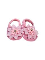 Sapatilha Rosa Com Flor de Cetim 16-22 Infantil Ref 01073073