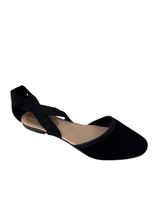 Sapatilha Salomé Feminina Nobuck Elástico Estilo Moderno