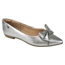 Sapatilha Santinelli Feminina Bico Fino 1266-609 Prata Sapatilha Santinelli Feminina Bico Fino 1266-609 Prata