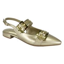 Sapatilha Santinelli Slingback 1558-011 Champagne