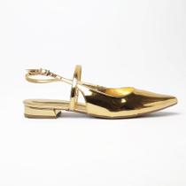 Sapatilha Sapato da Corte Slingback Bico Fino Tira Peito Pé Sapatilha Sapato da Corte Slingback Bico Fino Tira Peito Pé