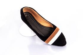 Sapatilha Sapato Feminina Preta Moda Casual Confortável Sem Salto Tamanho 34 ao 39