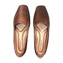 Sapatilha Sapato Feminino Piccadilly Maxi Salto Baixo Bronze