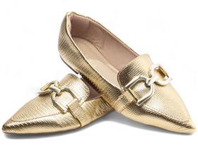 Sapatilha Sapato Mocassim Feminino Rateiro Bico Fino Torricella