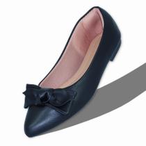 Sapatilha Sapato Rasterinha Feminina Preta Laço Confortavel Sapatilha Sapato Rasterinha Feminina Preta Laço Confortavel