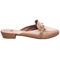 Sapatilha Sapato WR Fashion Mule Saltinho Baixo Grosso Bico Fino Comfort Feminino