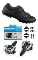 Sapatilha Shimano Me1 Me100 + Pedal Shimano M520 40 Brasil - 42 Europa