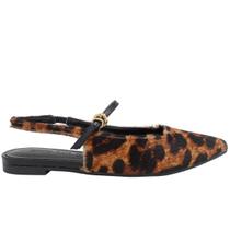 Sapatilha Slingback Animal Print Santa Flor 100191988 Sapatilha Slingback Animal Print Santa Flor 100191988