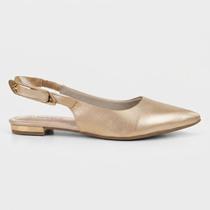 Sapatilha Slingback Bebecê Metalizado Dourado