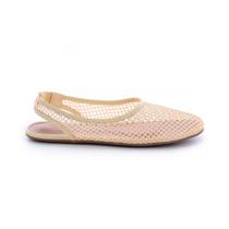 Sapatilha Slingback Clarisse Tela Amarela