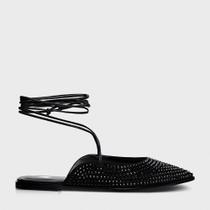 Sapatilha Slingback Cristal Black Carrano 710012 Sapatilha Slingback Cristal Black Carrano 710012