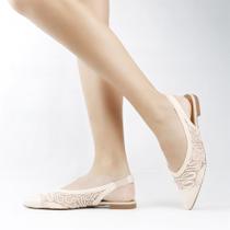 Sapatilha Slingback Tela