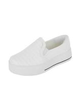 Sapatilha Slip On Tênis Feminino Bordado Branco Bellinda Shoes Sapatilha Slip On Tênis Feminino Bordado Branco Bellinda Shoes