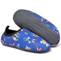 Sapatilha Sonic Infantil Antiderrapante Masculino para Praia, parque, piscina