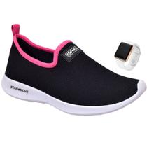 Sapatilha Tenis Calce Facil Slip on Feminina Confortável com RELOGIO Sapatilha Tenis Calce Facil Slip on Feminina Confortável com RELOGIO