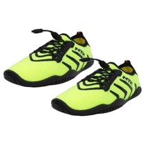 Sapatilha Tênis Nautika Aquatek Para Trilha Pesca Praia Rio Pedras Cor Amarela